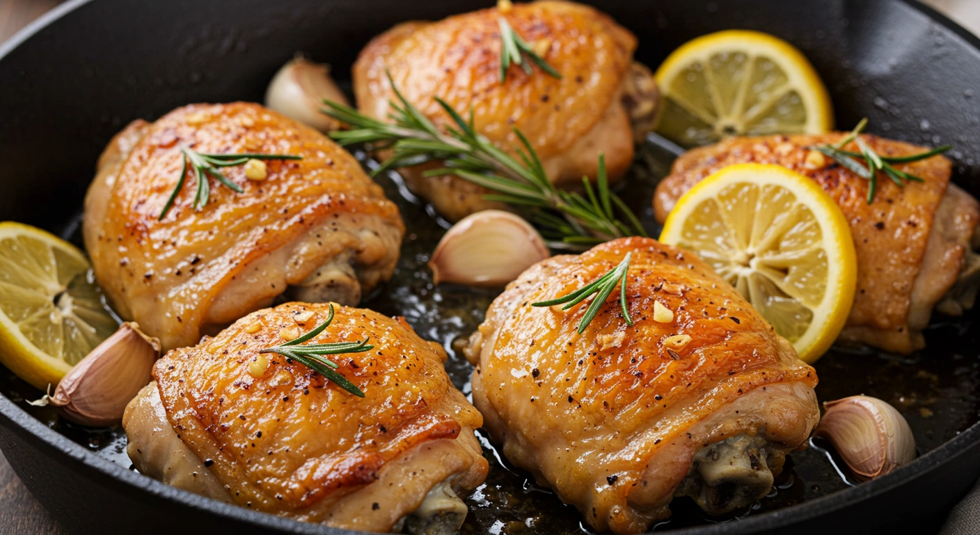 Lemon Garlic Chicken Thighs